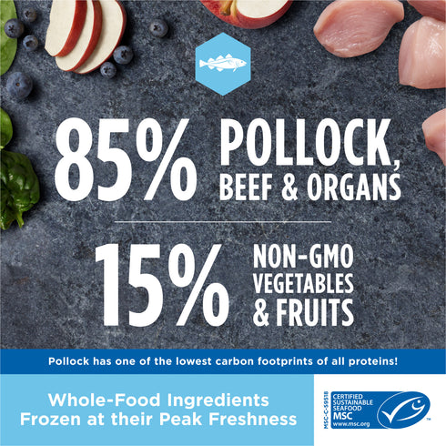 Instinct Raw Frozen Bites Dog Food - Pollock - 2.7lb Bag